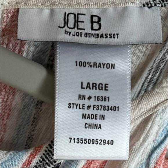 New Joe B striped Rayon Romper size large New with tags - Picture 3 of 10